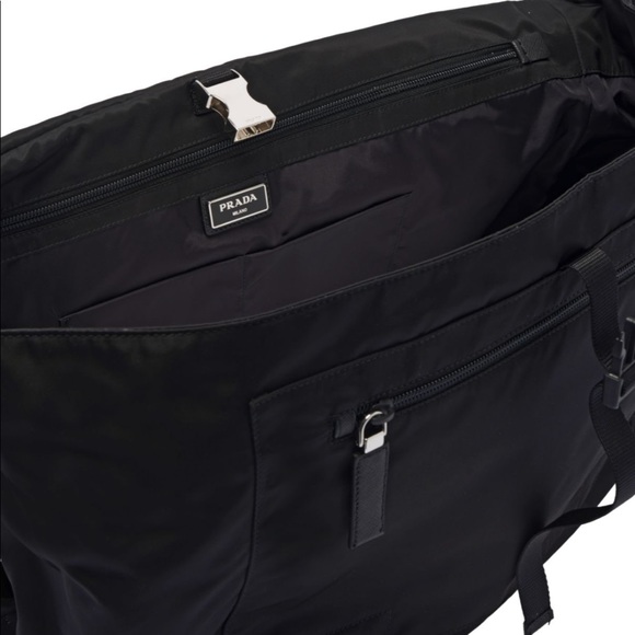 Authentic Prada Leather Trimmed Messenger - Picture 9 of 10